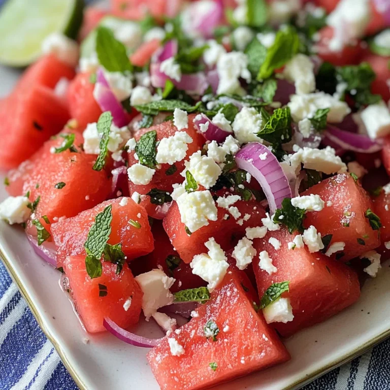 Watermelon Mint Feta Salad