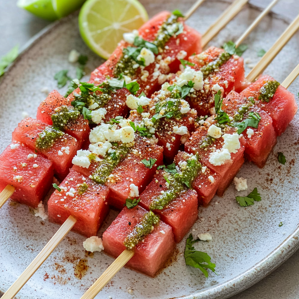 Watermelon Tajin Skewers