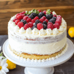 Berry Vanilla Naked Cake with Lemon Whipped Cream