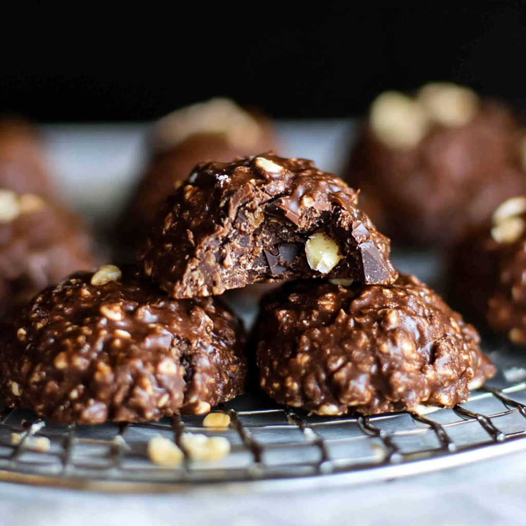 Dark Chocolate No-Bake Cookies {Gluten-Free, Vegan & Non-Dairy too!}