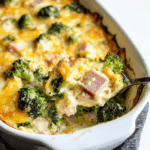 Keto chicken ham and Broccoli Casserole