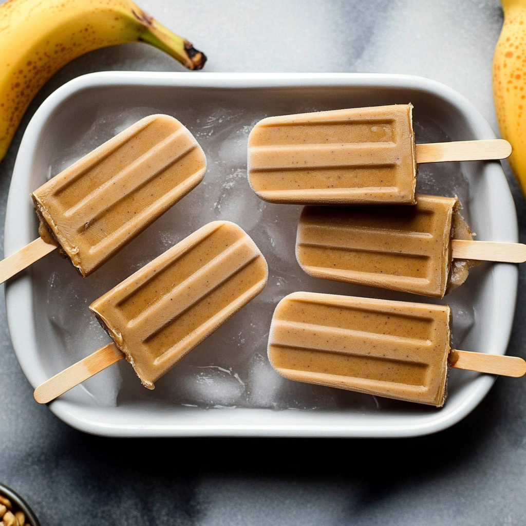 Peanut Butter Banana Popsicles