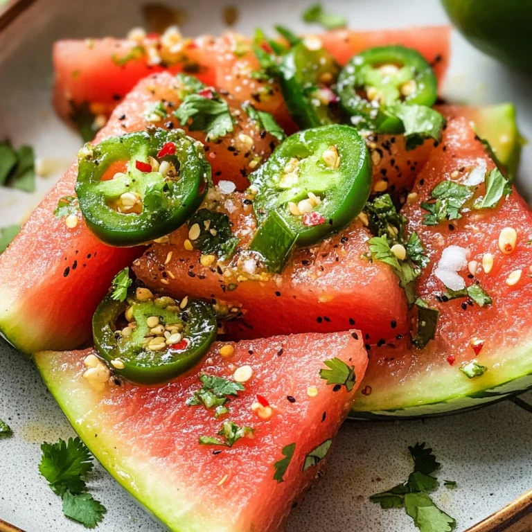 spicy watermelon salad with cilantro and lime