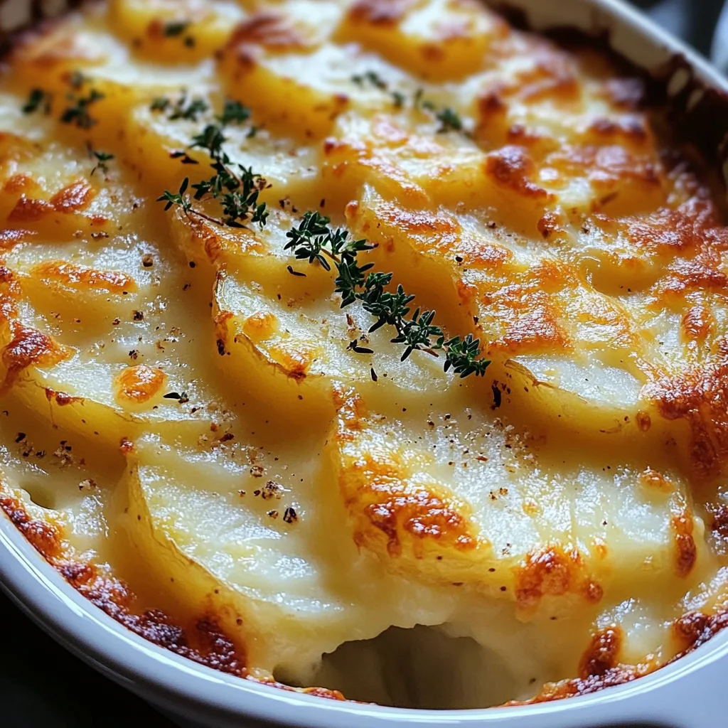 Cheesy Garlic Potatoes Gratin – Easy & Creamy Recipe