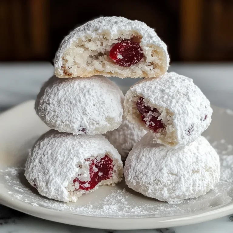 Cherry Snowball Cookies