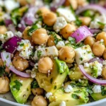 Chickpea Feta Avocado Salad