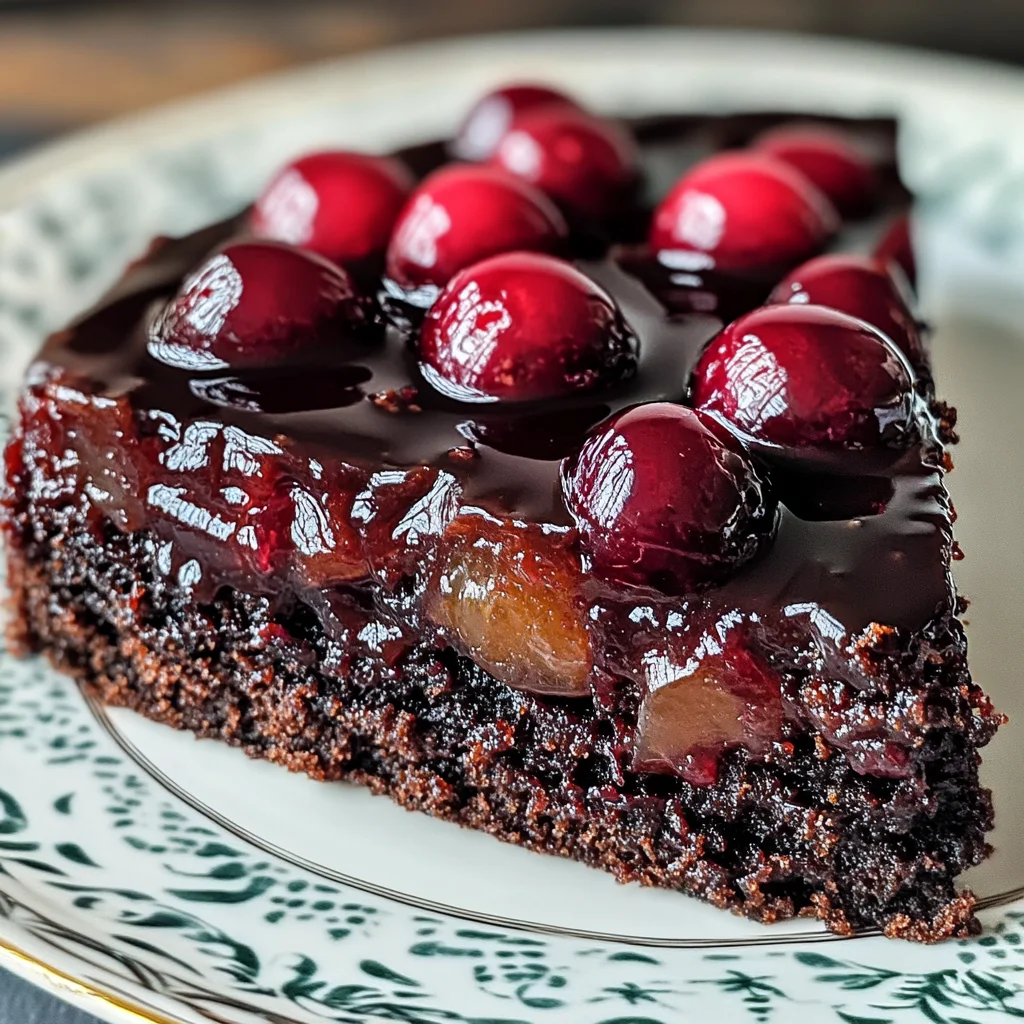 Chocolate Cherry Upside Down Cake