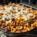 Creamy Baked Velveeta Bowtie Pasta with Italian Beef Marinara