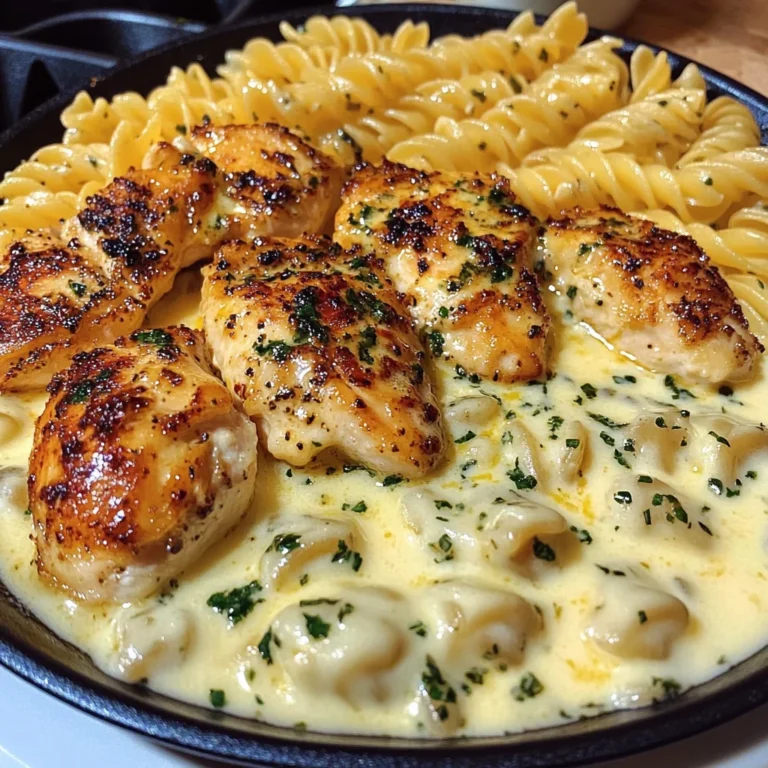 Creamy Garlic Butter Chicken with Twisted Cheddar Pasta