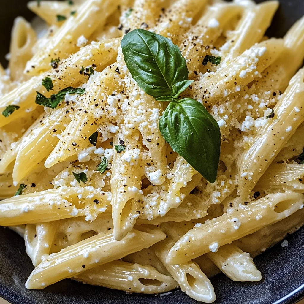 Creamy Lemon Feta Pasta Recipe