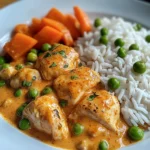 Creamy Paprika Chicken with Rice & Buttered Veggies