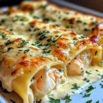 Dive into Decadence: Shrimp & Crab Alfredo Lasagna Roll-Ups You’ll Crave
