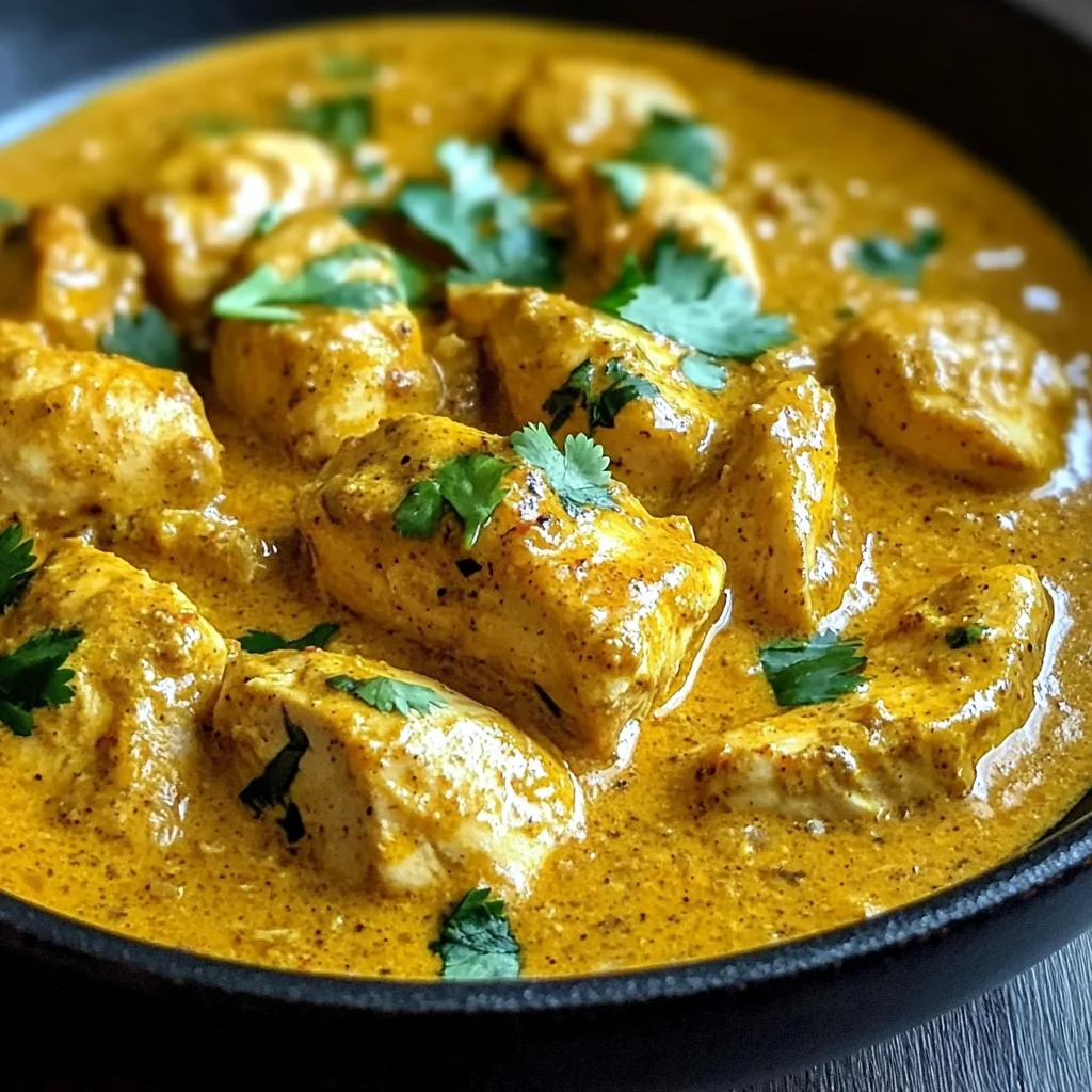 Easy Homemade Chicken Korma with Flatbread or Rice