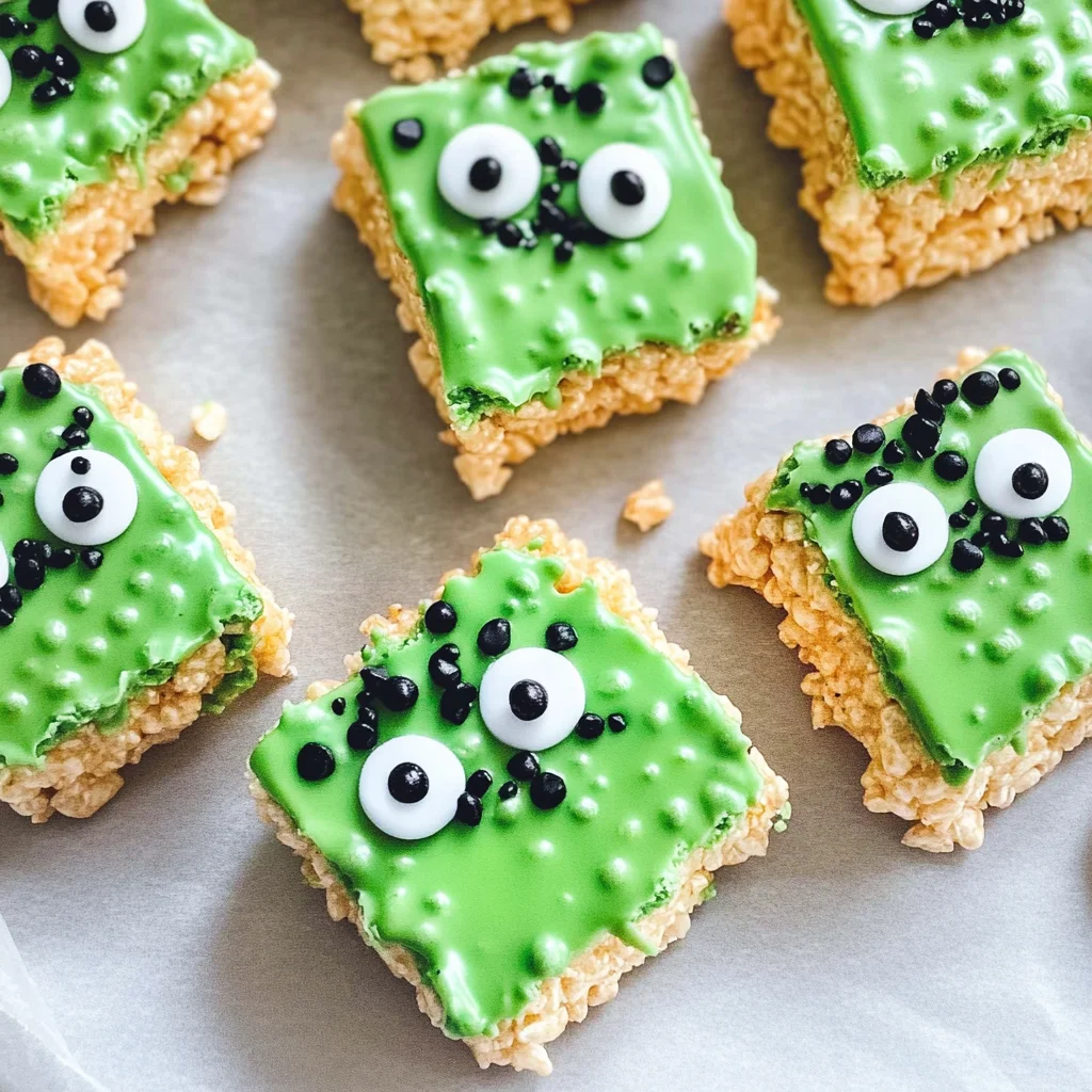 Frankenstein Halloween Rice Krispie Treats