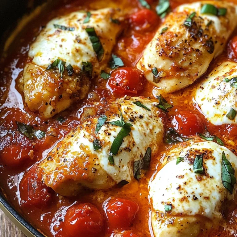 Garlic Tomato Chicken with Mozzarella