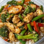 Healthy Chicken and Veggie Stir-Fry with Mixed Rice