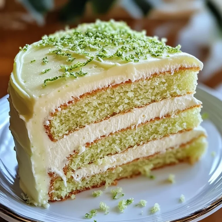 Key Lime Cake with Key Lime Cream Cheese Frosting