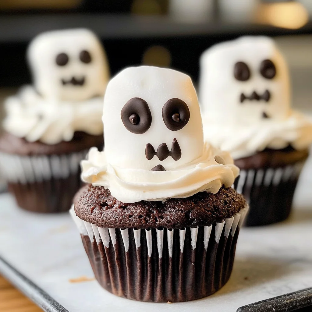 Marshmallow Ghost Cupcakes