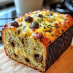 Savory Quick Bread With Cheese And Olives 🧀🍞