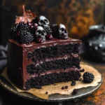 Spooky Black Velvet Halloween Cake