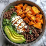 Sweet Potato & Ground Beef Protein Bowl with Cottage Cheese