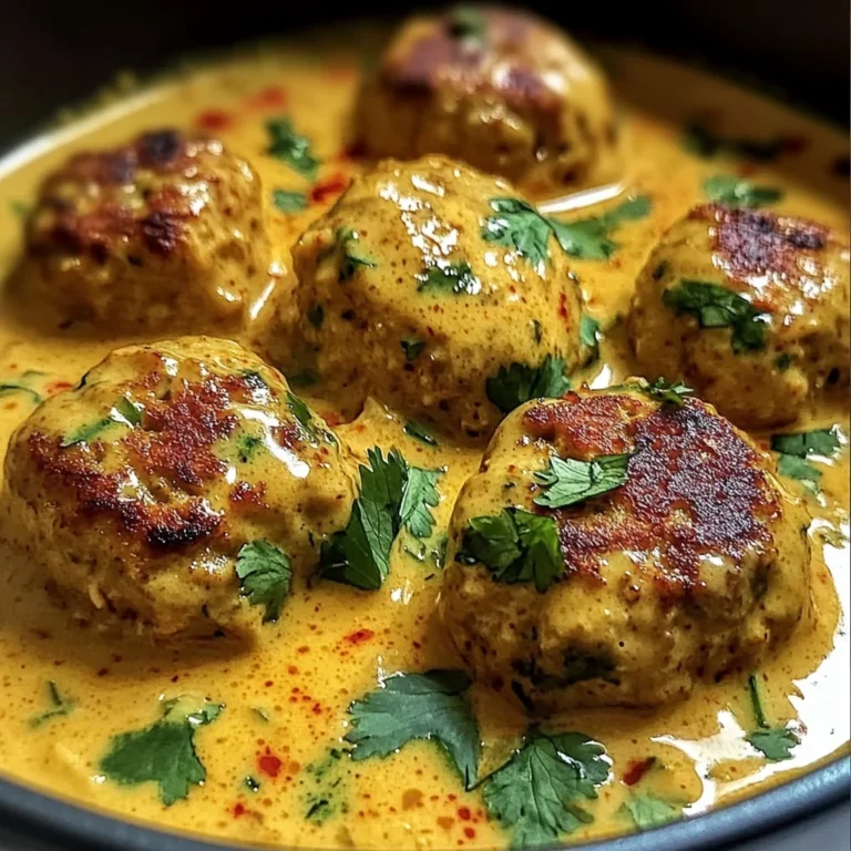 Thai Chicken Meatballs in Coconut Curry Sauce