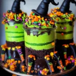 Witches Brew Halloween Cake Jars
