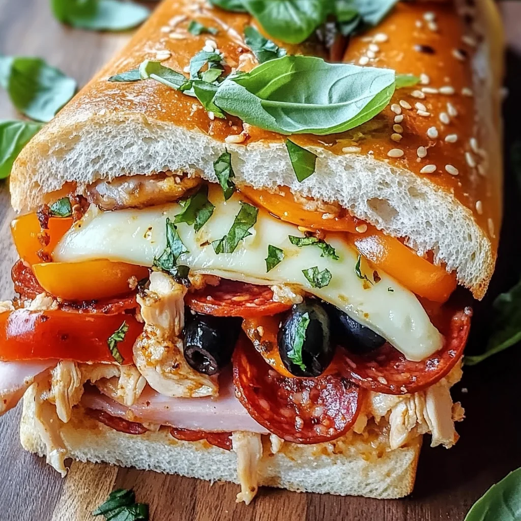 Baked Italian Grinder Sandwiches