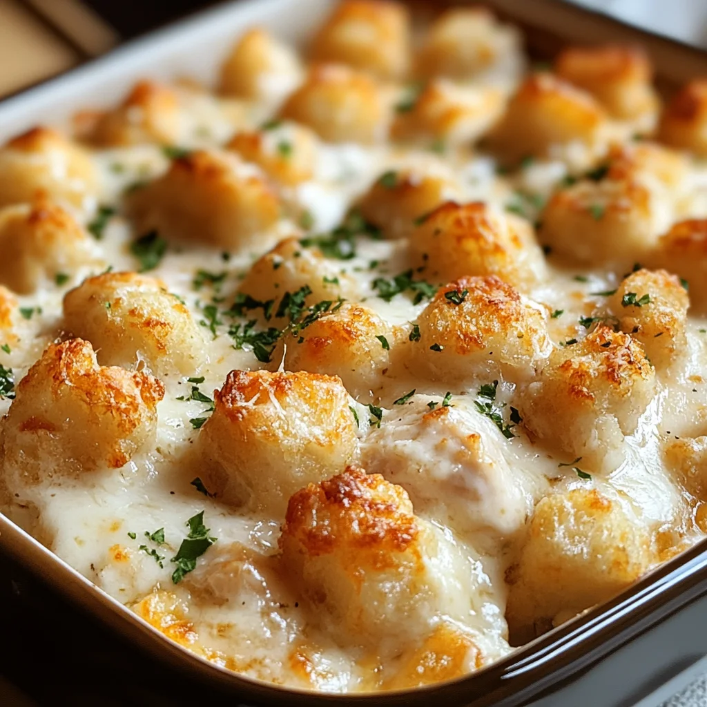 Chicken Alfredo Tater Tot Casserole: A Cozy, Comforting Dinner