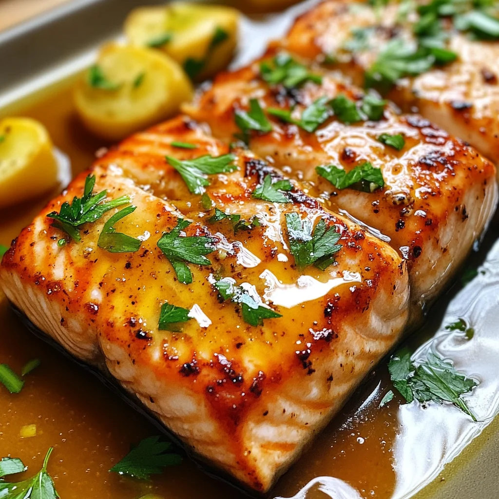 Garlic Butter Honey Baked Salmon