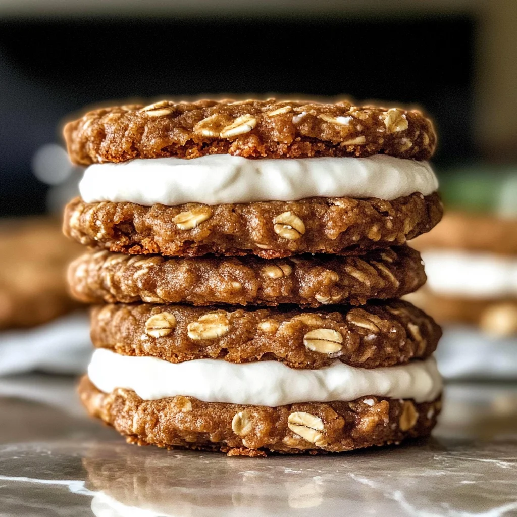 Gingerbread Oatmeal Cream Pies