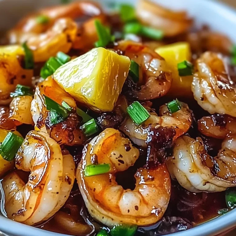 Hawaiian Garlic Shrimp with a Sweet Twist