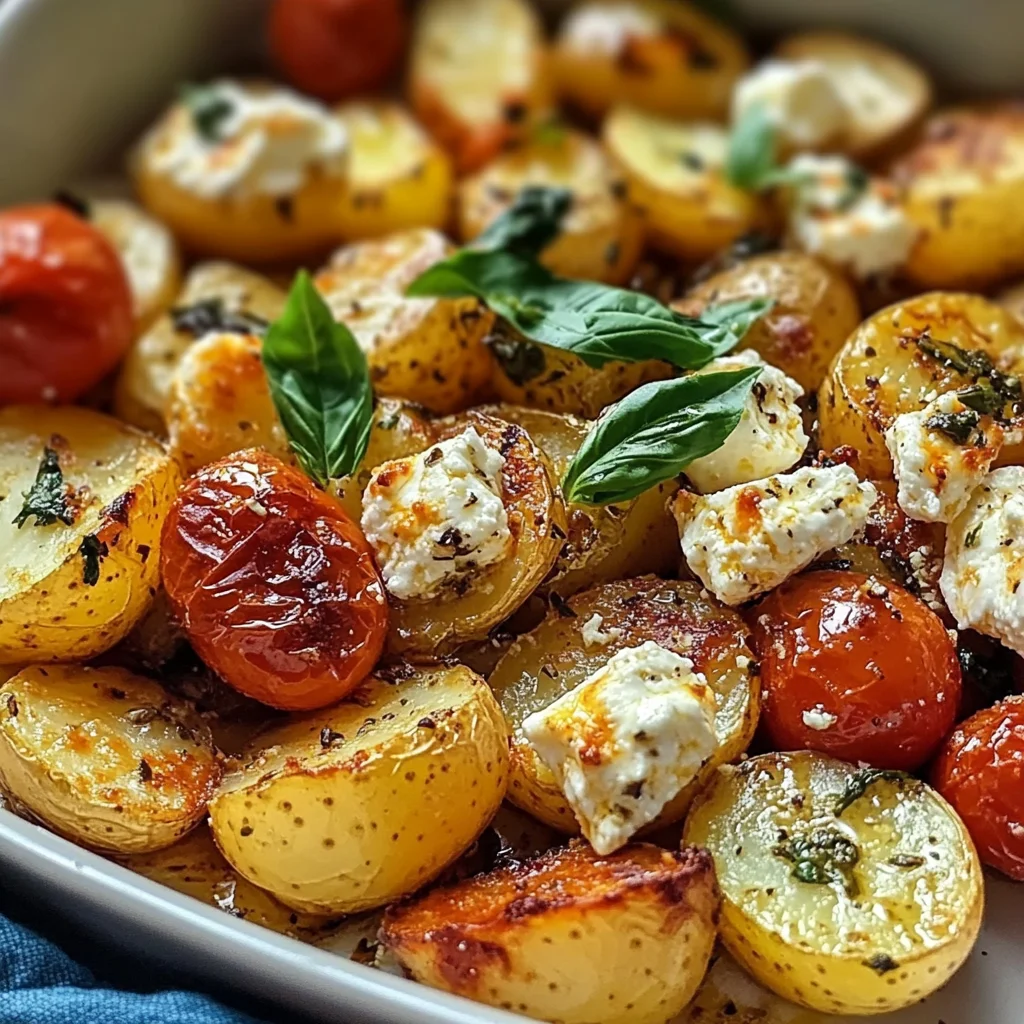 Healthy Baked Feta Potatoes : Easy Potatoes
