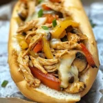 Healthy Crockpot Chicken Philly Cheesesteak Recipe