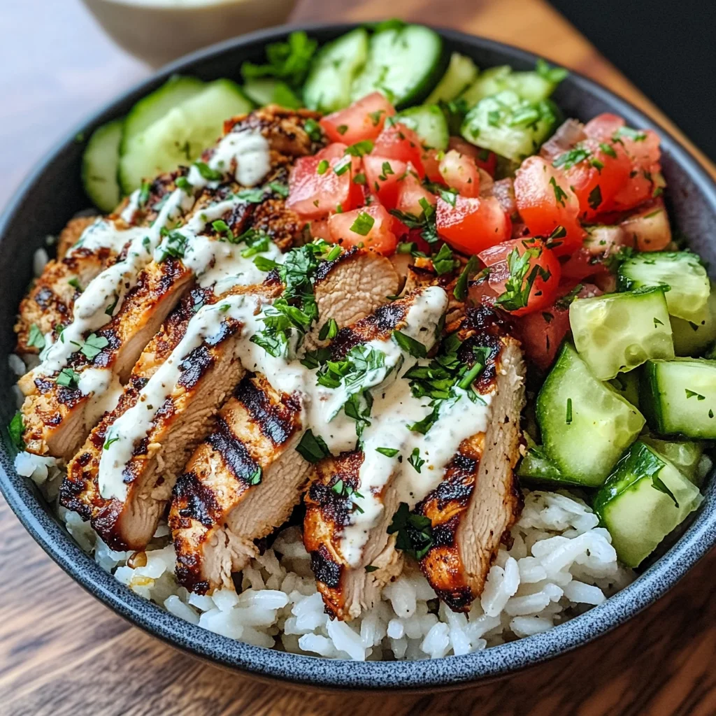 Savor 2-Hour Grilled Chicken Shawarma Bowls with Creamy Garlic Sauce