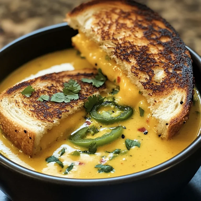 Spicy Jalapeño Popper Soup with Grilled Cheese Dippers