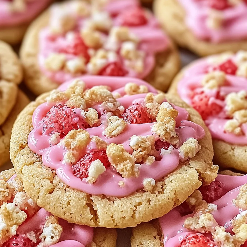 Strawberry Crunch Cookies