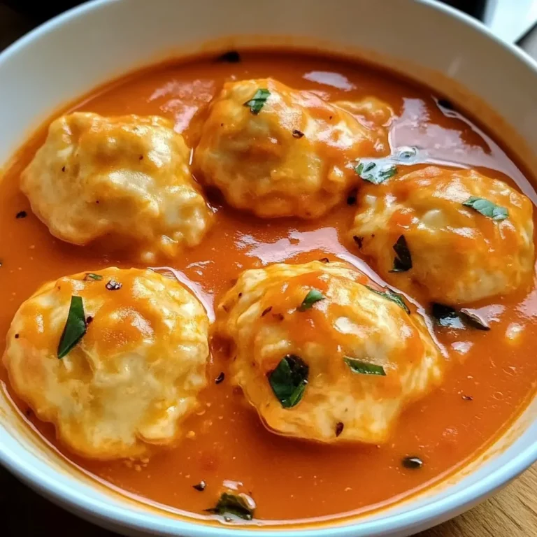 Tomato Dumpling Soup